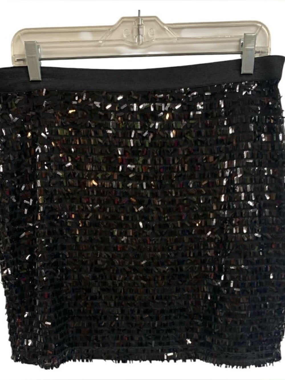 Joe Fresh Black Sequined Mini Skirt Size M